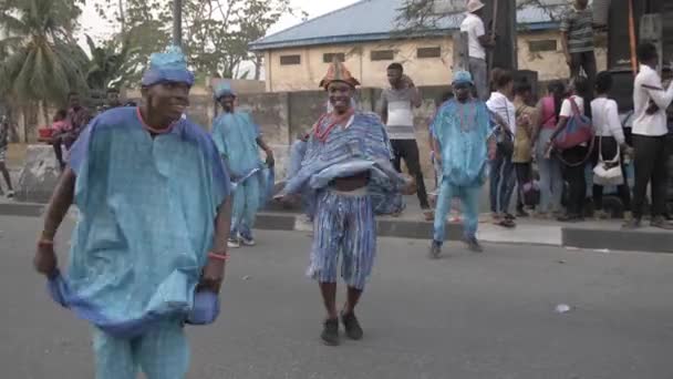 2022 나이지리아의 칼라바르 칼라바르 사육제 아프리카 최대의 파티와 나이지리아의 문화적 — 비디오