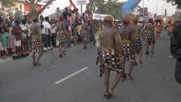 Декабря 2022 Года Калабар Кросс Ривер Нигерия Карнавальный Фестиваль Калабаре — стоковое видео