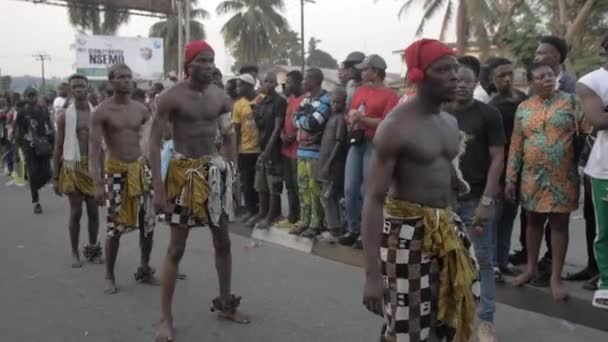 Dicembre 2022 Calabar Cross River Nigeria Calabar Carnival Festival Tagged — Video Stock