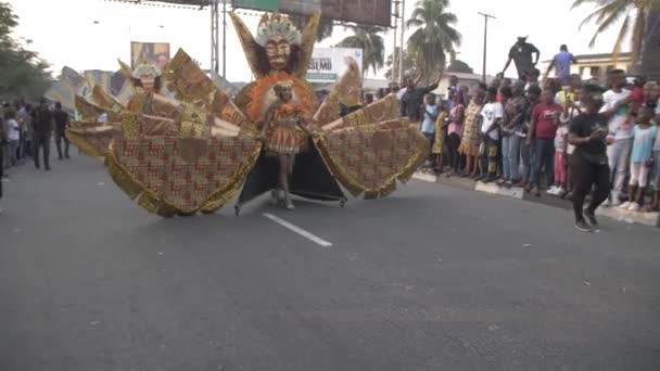 Декабря 2022 Года Калабар Кросс Ривер Нигерия Карнавальный Фестиваль Калабаре — стоковое видео