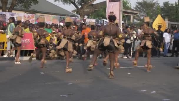 4Th Dec 2022 Calabar Cross River Nigeria Festival Carnaval Calabar — Vídeos de Stock