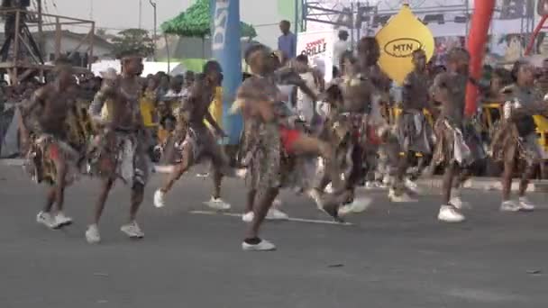Dec 2022 Calabar Cross River Nigeria Calabar Carnaval Festival Getagd — Stockvideo
