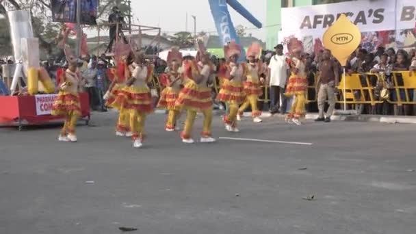 Prosince 2022 Calabar Cross River Nigérie Calabar Karneval Festival Označené — Stock video