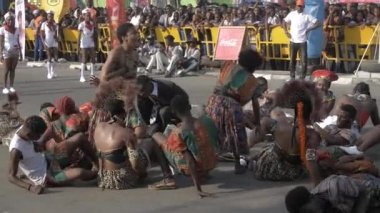 4 Aralık 2022, Calabar Nehri, Nijerya: Calabar karnaval festivali, Afrika 'nın en büyük sokak partisi ve Nijerya' nın en kültürel ve Nijerya 'nın dünyanın dört bir yanından gelen Nijerya ve turistler için bir numaralı turizm merkezi oldu.