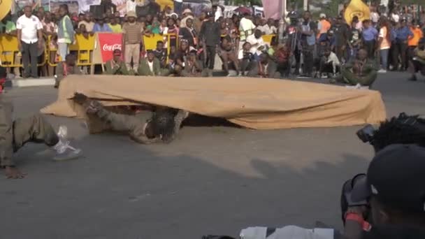 Aralık 2022 Calabar Nehri Nijerya Calabar Karnaval Festivali Afrika Nın — Stok video