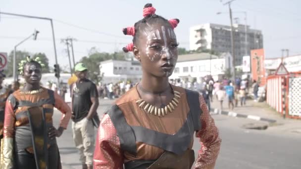 Dicembre 2022 Calabar Cross River Nigeria Calabar Carnival Festival Tagged — Video Stock