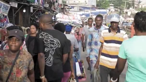 Februari 2023 Lagos Nigeria Spitsuur Drukke Mensen Overleving Afrika Verkeersopstoppingen — Stockvideo