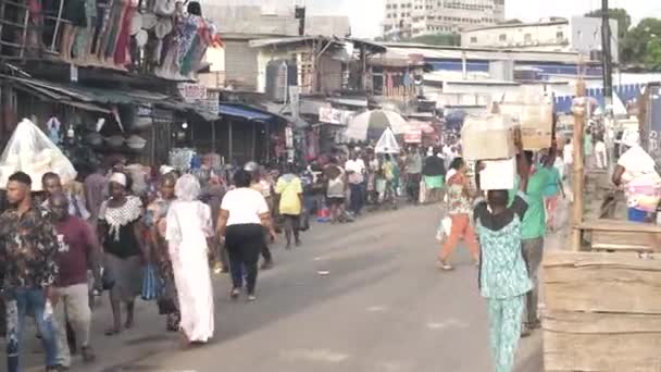 라고스 2023 러시아워 사람들 아프리카의 나이지리아의 — 비디오