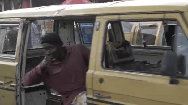 Února 2023 Lagos Nigérie Dopravní Špička Rušní Lidé Přežití Afriky — Stock video