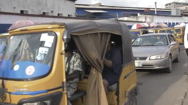 Februari 2023 Lagos Nigeria Jam Sibuk Orang Sibuk Kelangsungan Hidup — Stok Video