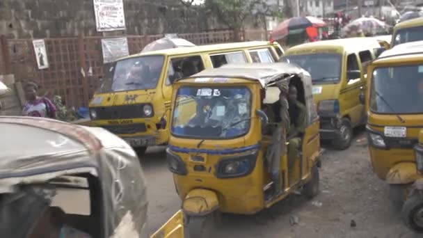 Février 2023 Lagos Nigeria Heure Pointe Personnes Occupées Afrique Survie — Video