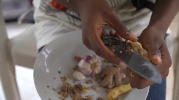 Мая 2022 Лагос Нигерия Африканский Повар Готовит Готовит Популярные Блюда — стоковое видео