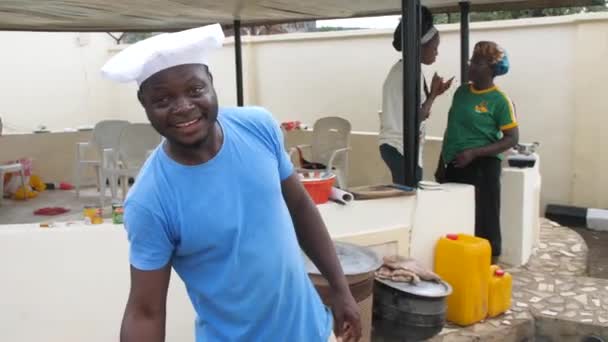 Mai 2022 Lagos Nigeria Chef Africain Cuisine Prépare Des Plats — Video