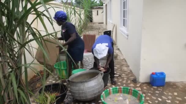 Mai 2022 Lagos Nigeria Bucătar African Gătit Pregătit Mâncăruri Populare — Videoclip de stoc