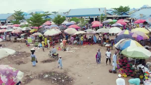 Июля 2023 Года Марарараба Штат Нассарава Нигерия Снимок Воздуха Местного — стоковое видео