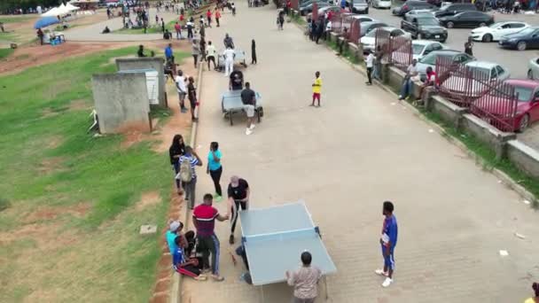 24Th May 2022 Lagos Nigeria Sporting Activities Sport Market Going — Stock Video