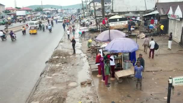 Května 2022 Lagos Nigérie Špinavá Oblast Záplavy Přetékající Bahnitá Voda — Stock video