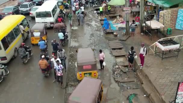 Maio 2022 Lagos Nigéria Dirty Area Inundações Águas Lamacentas Transbordantes — Vídeo de Stock