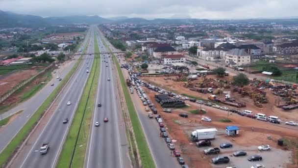 Maj 2021 Lagos Nigeria Trafikstockning Eller Bilkollaps Och Bilar Kör — Stockvideo