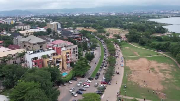 Maio 2021 Lagos Nigéria Engarrafamento Colapso Automóveis Carros Dirigem Estrada — Vídeo de Stock