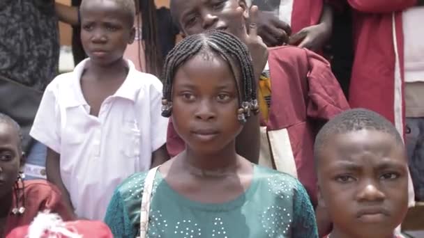 2023 Makurdi Benue 나이지리아 카메라 아름다운 얼굴을 아프리카 나이지리아 어린이 — 비디오