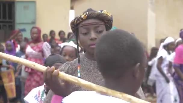 Maja 2023 Jithe Abuja Nigeria Szkoły Afrykańskie Tradycyjny Tancerz Kulturalny — Wideo stockowe