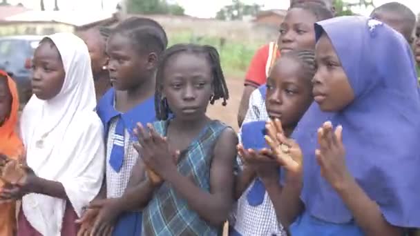 Marts 2023 Karsi Mararaba Nigeria Afrika Børneansigter Deres Dårlige Tilstand – Stock-video
