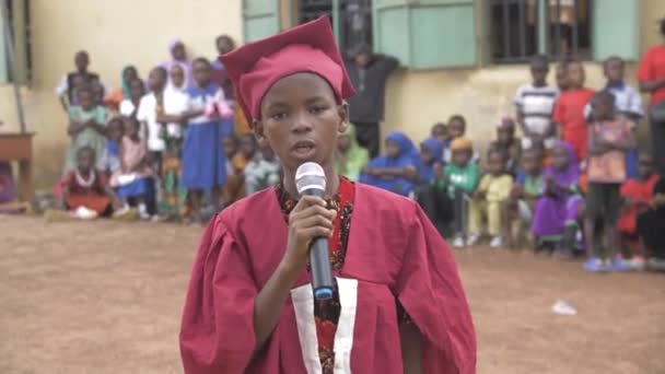 Обличчя Шкіл Африки Нігерії Під Час Церемонії Випуску — стокове відео