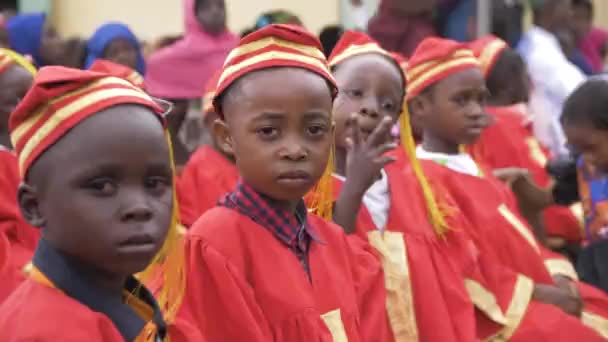 Volti Delle Scuole Africa Nigeria Durante Loro Cerimonia Laurea — Video Stock