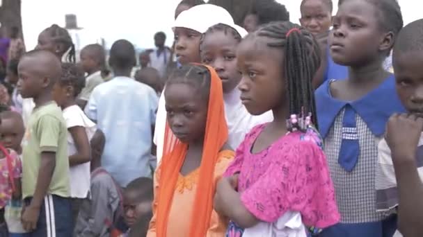 2023年4月12日 尼日利亚贝努埃州Makurdi 非洲黑人儿童 他们美丽的脸庞出现在镜头前 — 图库视频影像