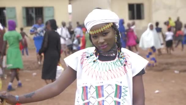 Апреля 2023 Года Макурди Штат Бенуэ Нигерия Африканская Деревня Дети — стоковое видео