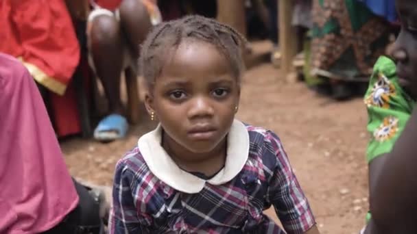2023年4月12日 尼日利亚贝努州Makurdi 拥有美丽脸蛋的非洲村儿童 在尼日利亚 非洲人的脸需要帮助 — 图库视频影像
