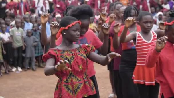 Maj 2023 Jikwoyi Abuja Nigeria Afrikanske Skoler Traditionel Kulturel Danser – Stock-video