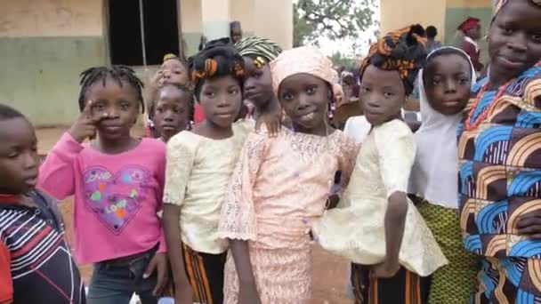 Апреля 2023 Года Макурди Штат Бенуэ Нигерия Африканская Деревня Дети — стоковое видео