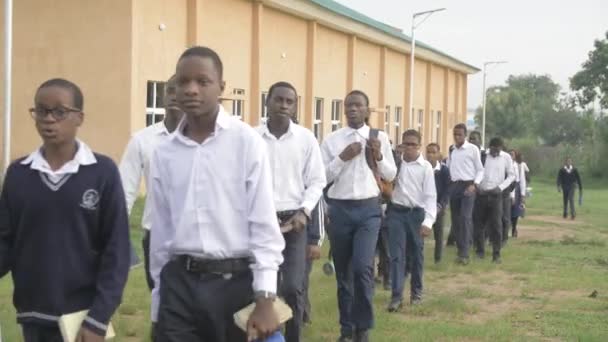 Srpna 2023 Abuja Nigérie Afrika Nigérijští Studenti Učí Přednáškovém Sále — Stock video