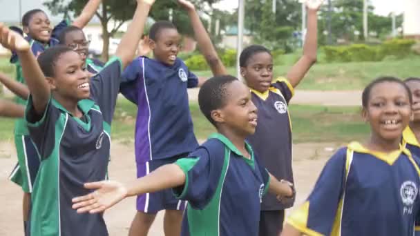 Srpna 2023 Abuja Nigérie Školní Děti Které Vykonávají Choreografické Sportovní — Stock video