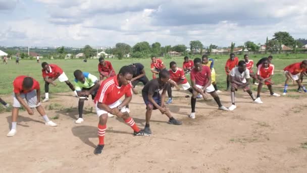 Augustus 2023 Abuja Nigeria Schoolkinderen Die Choreografische Sportieve Oefeningen Doen — Stockvideo