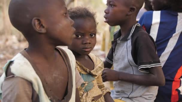 2024年7月9日 尼日利亚Gwalada 尼日利亚非洲因极端贫穷 干旱和农村定居而营养不良的儿童 非洲农村黑人儿童 非洲农村地区生活条件差 非洲的贫穷问题 — 图库视频影像
