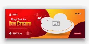 Bugünün özel ve taze dondurma zaman çizelgesi yaz partisi posteri için kapak tasarımı, lezzetli çikolatalı dondurma sosyal medya satış afişi soyut renkli arka plan şablonu
