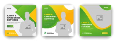 Tarım tarım hizmeti kapağı ve sosyal medya çimenlik bahçesi renklendirme şablonu sonrası
