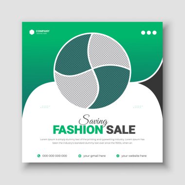 Moda facebook kapağı veya e-posta imzası ve sosyal medya kapağı tasarım şablonu