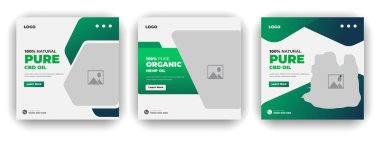 Özel İndirimli Promo CBD & Kenevir Reklamları Temiz baground pürüzsüz veya Esrar Satışı Renk Paketi Şablonu