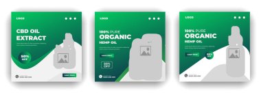 Özel İndirimli Promo CBD & Kenevir Reklamları Temiz baground pürüzsüz veya Esrar Satışı Renk Paketi Şablonu