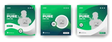 CBD & Hemp Önerisi Reklam Sonrası Vurguları Temiz baground pürüzsüz veya Esrar Satış Renk Şablonu