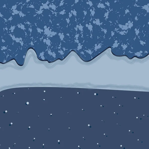 Abstract Blauwe Achtergrond Met Sneeuw Maan — Stockfoto