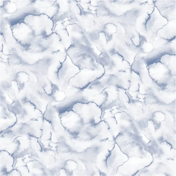 Patrón Acuarela Sin Costuras Con Nubes Sobre Fondo Azul — Vector de stock