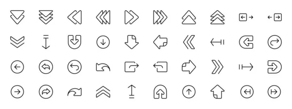 Arrow Icon Direction Icons Set Sign Symbol Vector Design Editable — 스톡 벡터