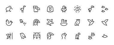 Kuş ikonu, vahşi kuş ikonu, baykuş, yuva, yumurta ikonu, düz vektör ve çizim, grafik, düzenlenebilir felç. Web sitesi tasarımı, logosu, uygulaması, şablonu ve ui ux için uygun.