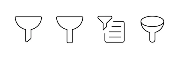 Tratt Ikon Filter Symbol Enkel Design Element För Och App — Stock vektor
