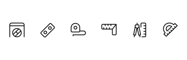 Messband Symbol Editierbar Strichzeilen Symbole Und Geeignet Für Web Seite — Stockvektor